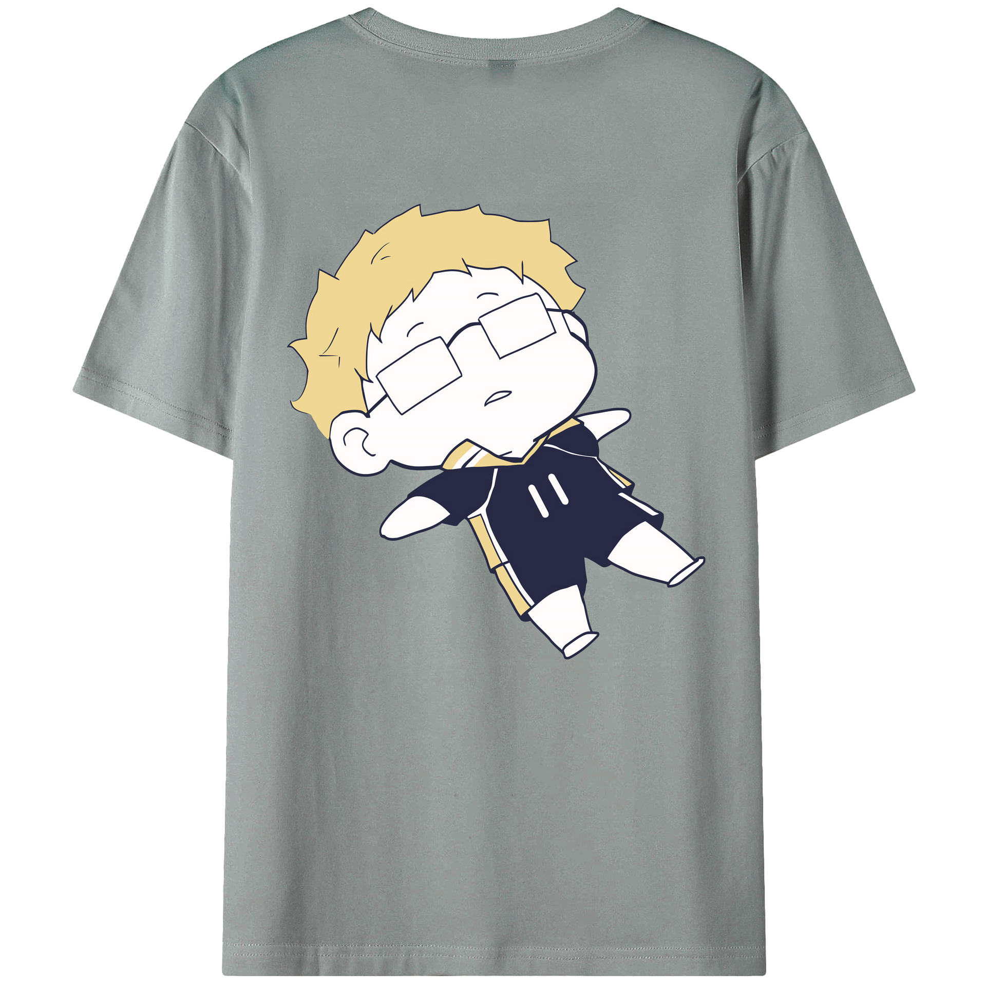 （画像用） ハイキュー!! Haikyu!! 綿100％ メンズ半袖Tシャツ（バックプリント） 通気性